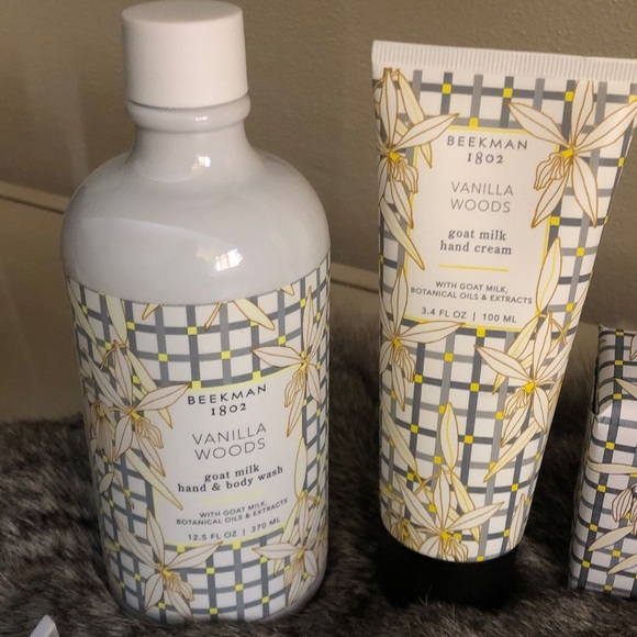 Beekman 1802 Goat Milk Bath and Body 4-Piece Set - Vanilla Woods - New & Sealed - Picture 2 of 3